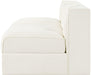 Rummi - Velvet Performance Fabric Upholstered 2 Piece Modular Armless Loveseat - Simple Home Plus