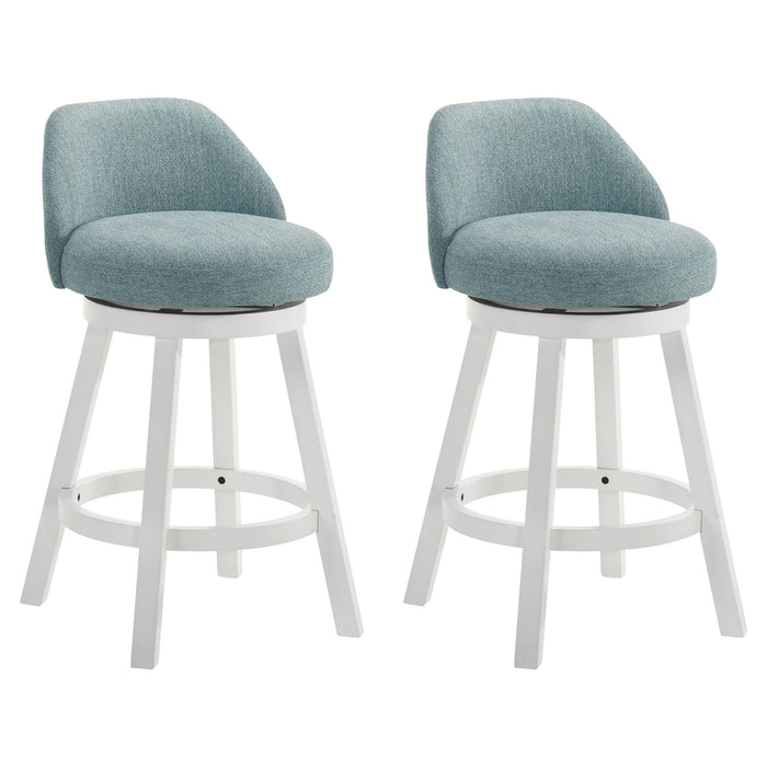 Erika - Modern Transitional Swivel Wood Counter Height Kitchen Bar Stool - Simple Home Plus