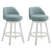 Erika - Modern Transitional Swivel Wood Counter Height Kitchen Bar Stool - Simple Home Plus