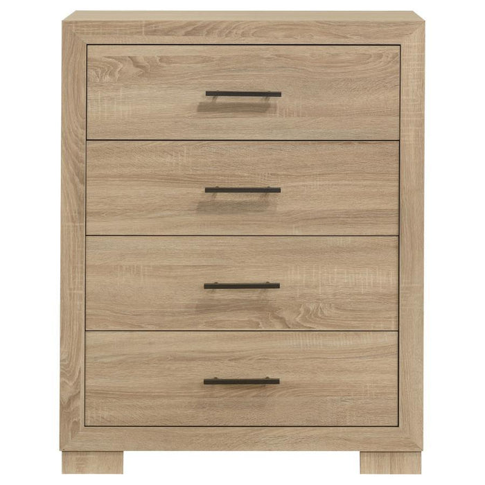 Arielle - 4-Drawer Bedroom Chest Of Drawers - Light Oak - Simple Home Plus