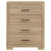 Arielle - 4-Drawer Bedroom Chest Of Drawers - Light Oak - Simple Home Plus