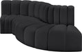 Arc - Faux Leather 4 Piece L-Shaped Modular Sofa - Simple Home Plus