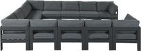 Nizuc - Outdoor Patio 12 Piece Modular Sectional With Gray Frame - Simple Home Plus