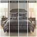 Bellagio - 7 Piece Comforter Set - Gray - Simple Home Plus