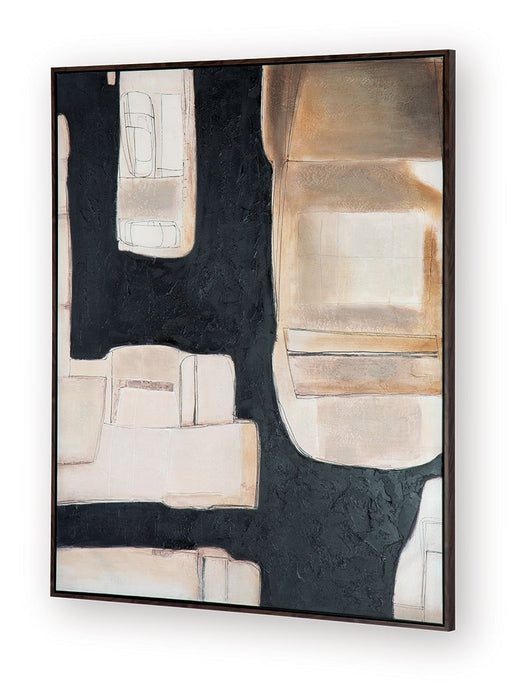 Feyville - Wall Art - Black / Brown / Cream - Simple Home Plus
