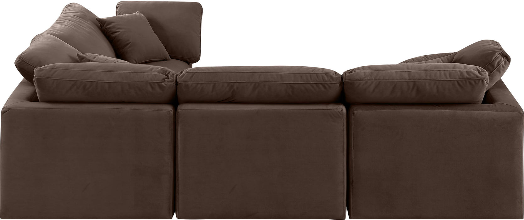 Indulge - Velvet 4 Piece Modular Corner Sectional - Simple Home Plus