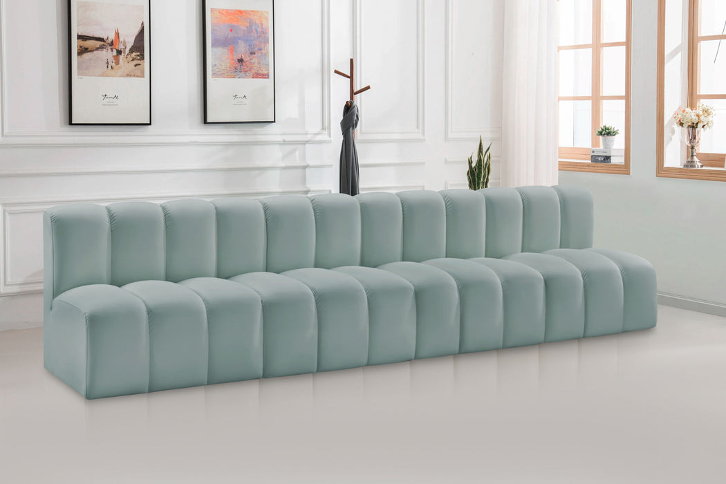 Arc - Faux Leather 4 Seats Modular Sofa - Simple Home Plus