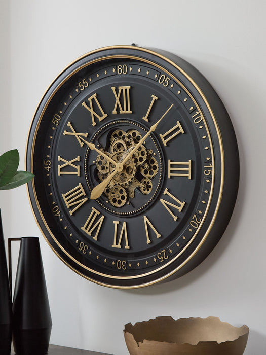 Dairton - Black / Gold Finish - Wall Clock - Simple Home Plus