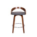 Sonia - 26" Counter Height Swivel Bar Stool - Walnut Wood - Simple Home Plus