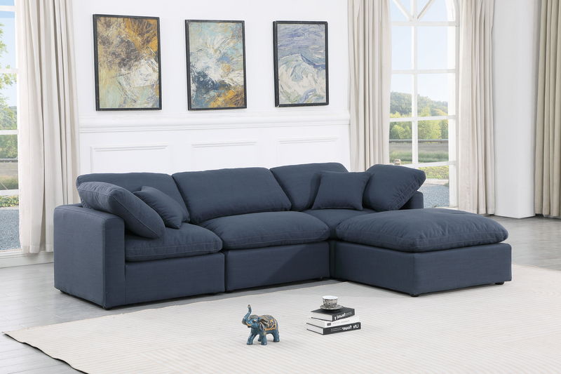 Indulge - Linen 4 Piece Modular Sectional With Chaise