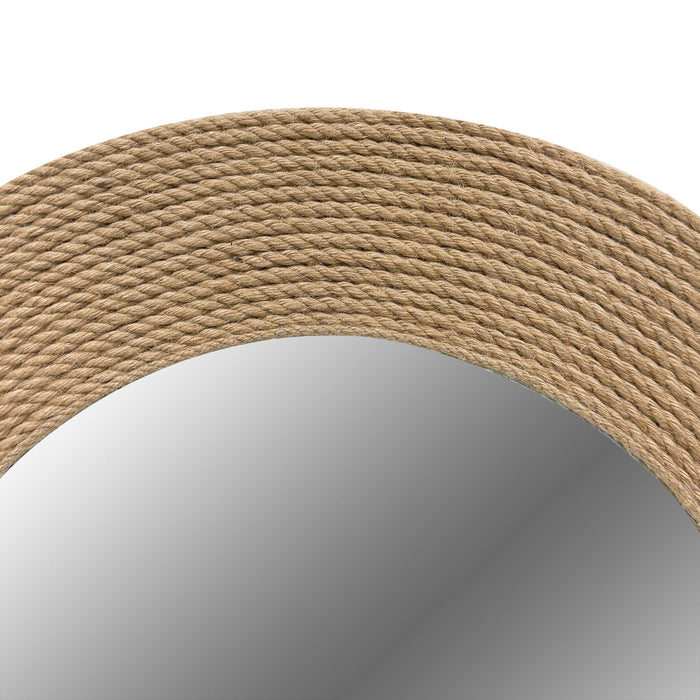 Cove - Round Jute Mirror - Brown - Simple Home Plus