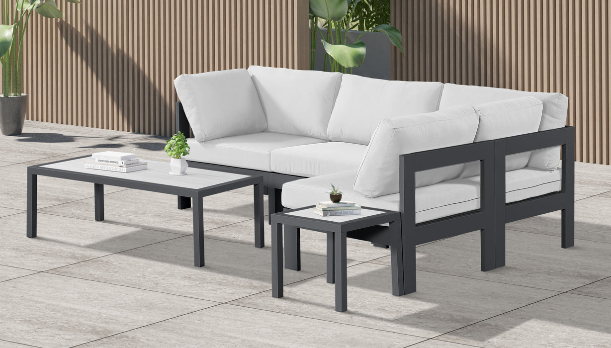 Nizuc - Outdoor Patio 4 Piece Modular Sectional With Gray Frame - Simple Home Plus