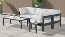Nizuc - Outdoor Patio 4 Piece Modular Sectional With Gray Frame - Simple Home Plus