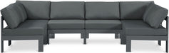 Nizuc - Outdoor Patio 6 Piece Modular Sectional With Gray Frame - Simple Home Plus