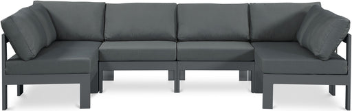 Nizuc - Outdoor Patio 6 Piece Modular Sectional With Gray Frame - Simple Home Plus