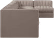 Rummi - Velvet Performance Fabric Upholstered 7 Piece Modular Sectional, L-Shaped (Right) - Simple Home Plus