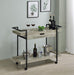 Ventura - 1-Drawer Engineered Wood Bar Cart - Gray Driftwood - Simple Home Plus
