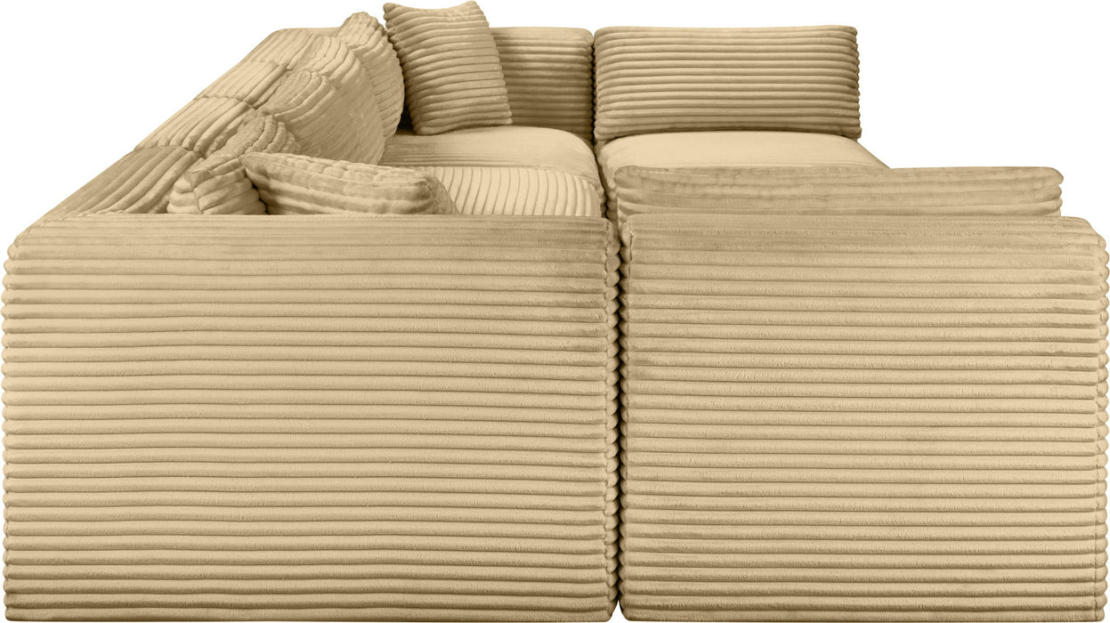 Shaggy - 6 Piece Modular U-Shaped Armless Sectional - Simple Home Plus