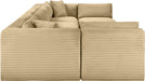 Shaggy - 6 Piece Modular U-Shaped Armless Sectional - Simple Home Plus