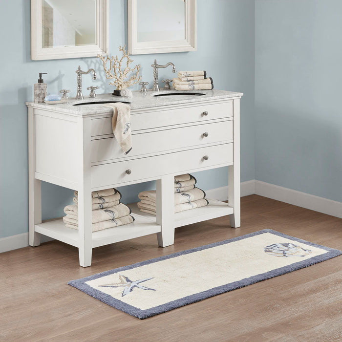 Bayside - 21" x 34" Tufted Bath Rug - Blue - Simple Home Plus