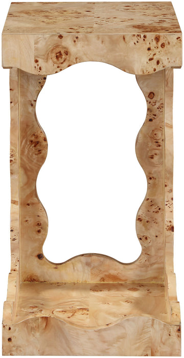 Vassa - Burl Veneer End Table - Simple Home Plus
