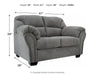 Allmaxx - Pewter - Loveseat - Simple Home Plus