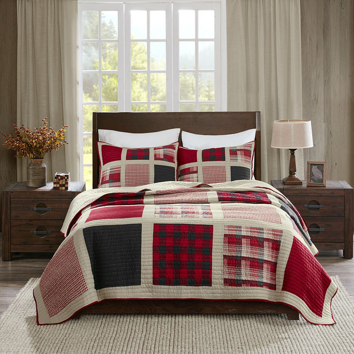 Huntington - Oversized Quilt Mini Set - Red - Simple Home Plus