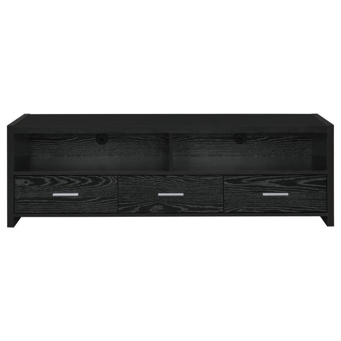 Alton - 3-drawer Black Oak TV Console - Simple Home Plus