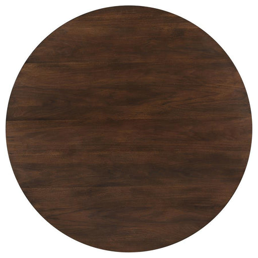 Everton - Round Wood Dining Table - Dark Walnut - Simple Home Plus