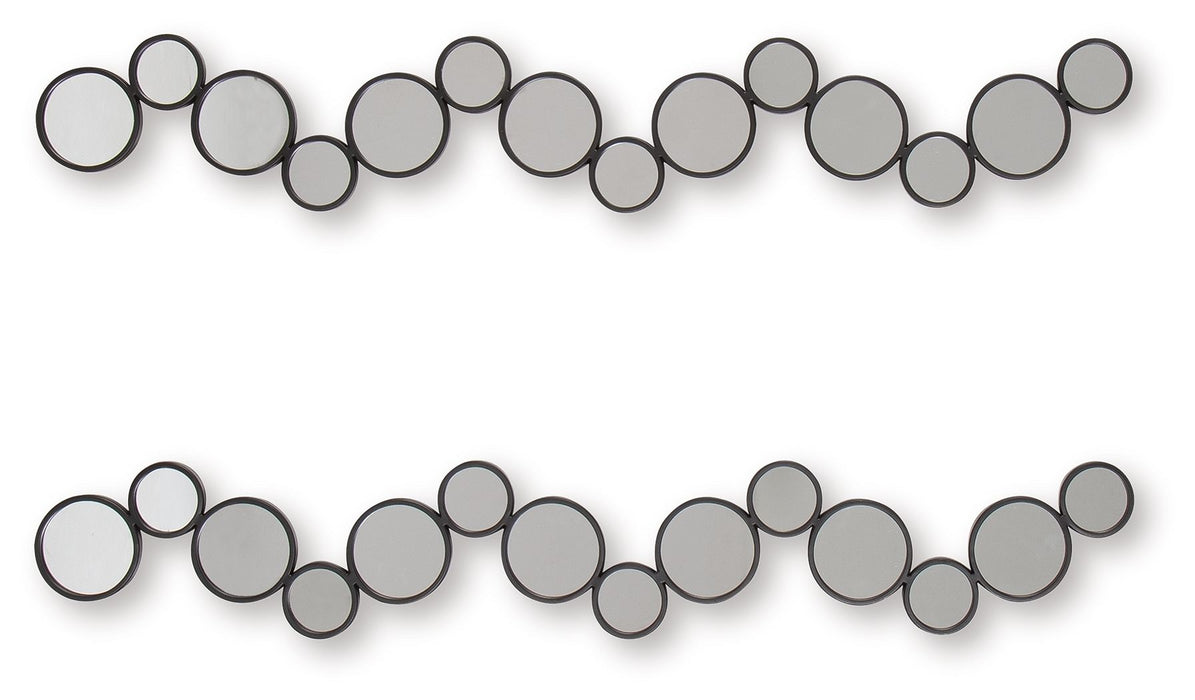 Vinler - Black - Accent Mirror Set (Set of 2) - Simple Home Plus