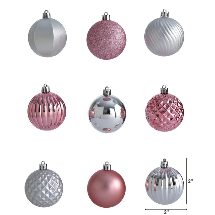 Holiday Shatterproof 101 Count Xmas Tree Ornament Set 60mm
