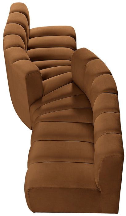 Arc - Velvet 4 Piece Sofa - Saddle - Simple Home Plus