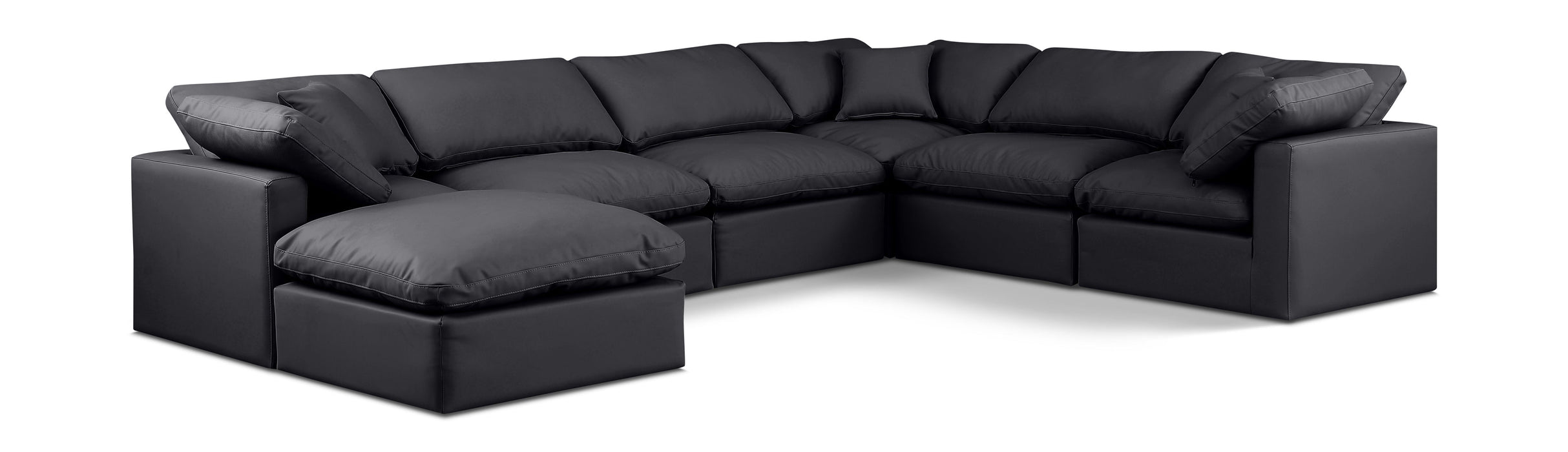 Indulge - Faux Leather 7 Piece Modular Sectional - Simple Home Plus