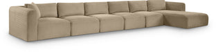 Shaggy - Fabric 6 Piece Modular Sectional With Chaise - Simple Home Plus