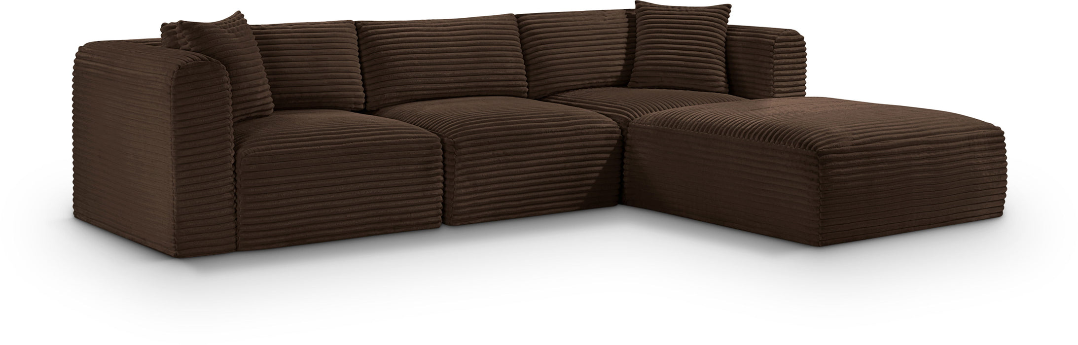 Shaggy - 4 Piece Modular Sectional - Simple Home Plus