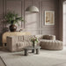 Rummi - Velvet Performance Fabric Upholstered 4 Piece Modular Sectional, With Reverse Corner Chair - Simple Home Plus