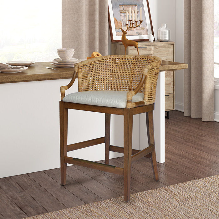 Playa - Handcrafted Rattan Counter Stool - Natural - Simple Home Plus