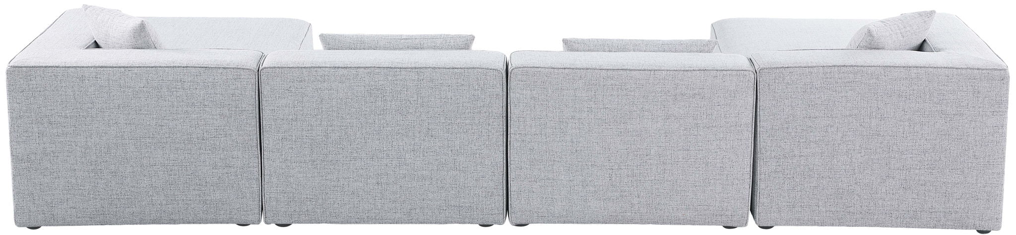 Cube - Linen 6 Piece Modular Double Chaise Sectional - Simple Home Plus