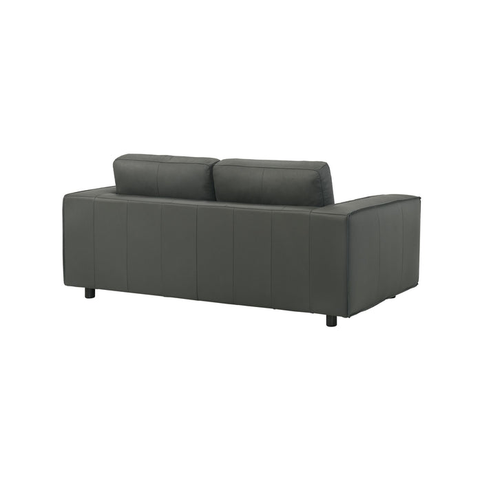 Clayton - Leather Loveseat With Track Arms - Simple Home Plus