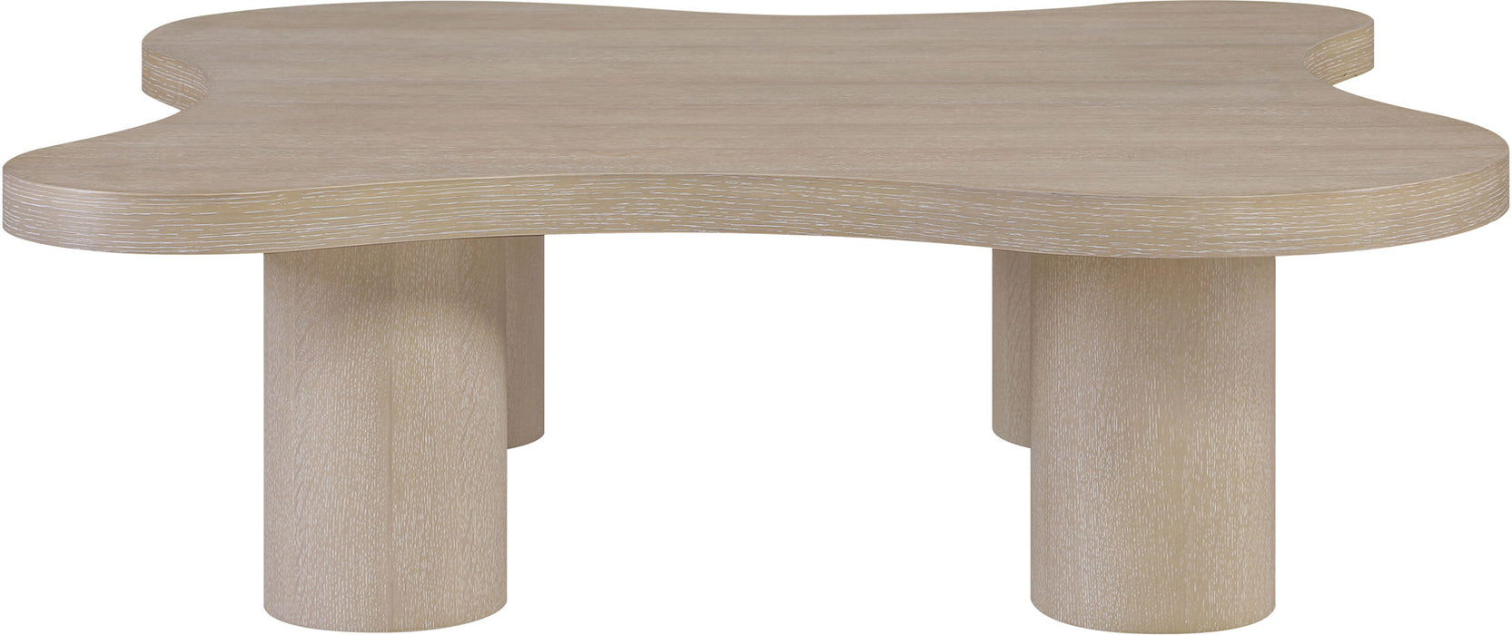 Cove - 48" Oak Veneer And Solid Wood Coffee Table - Simple Home Plus