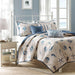 Bayside - Reversible Coverlet Set - Blue - Simple Home Plus