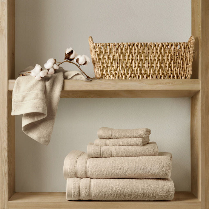 400GSM Essential Bundle Quick Dry 6 Piece Towel Set - Beige - Simple Home Plus