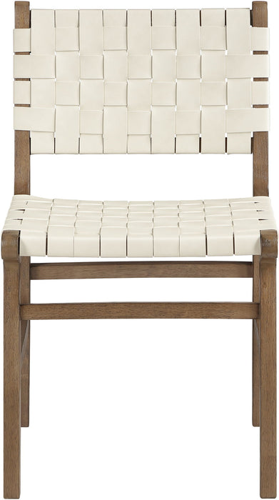 Entwine - Vegan Leather Upholstered Dining Chair - Painted Brown - Simple Home Plus