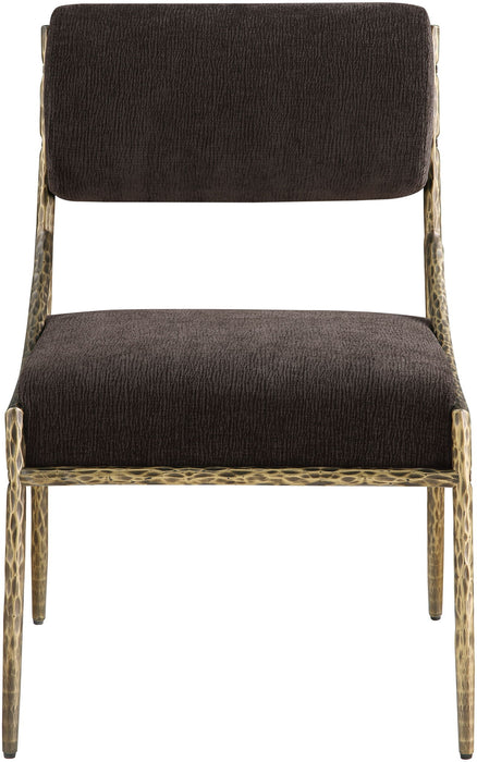 Bastille - Upholstered Dining Side Chair (Set of 2) - Brass Frame - Simple Home Plus