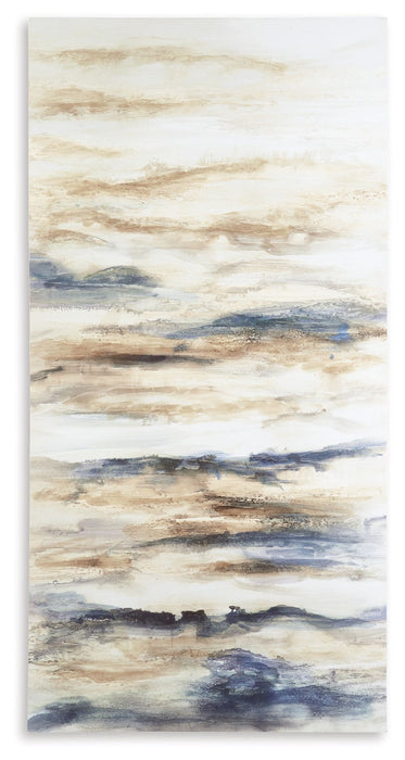Joely - Wall Art - Blue / Tan - Simple Home Plus
