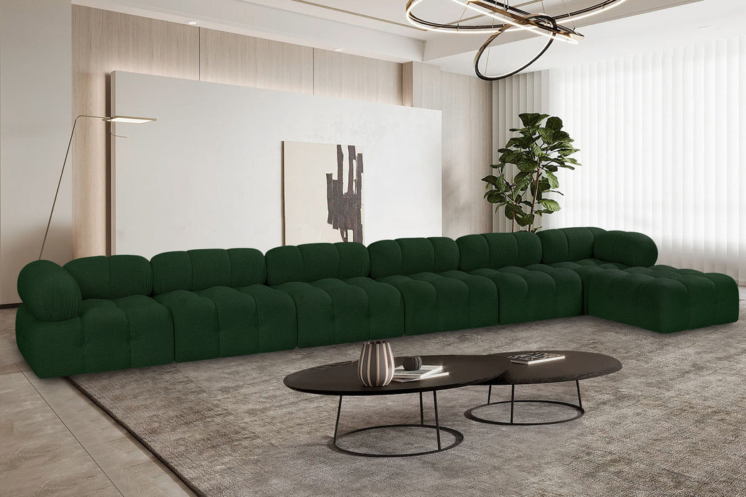 Ames - 7 Piece Boucle Fabric Modular L-Shaped Sectional - Simple Home Plus