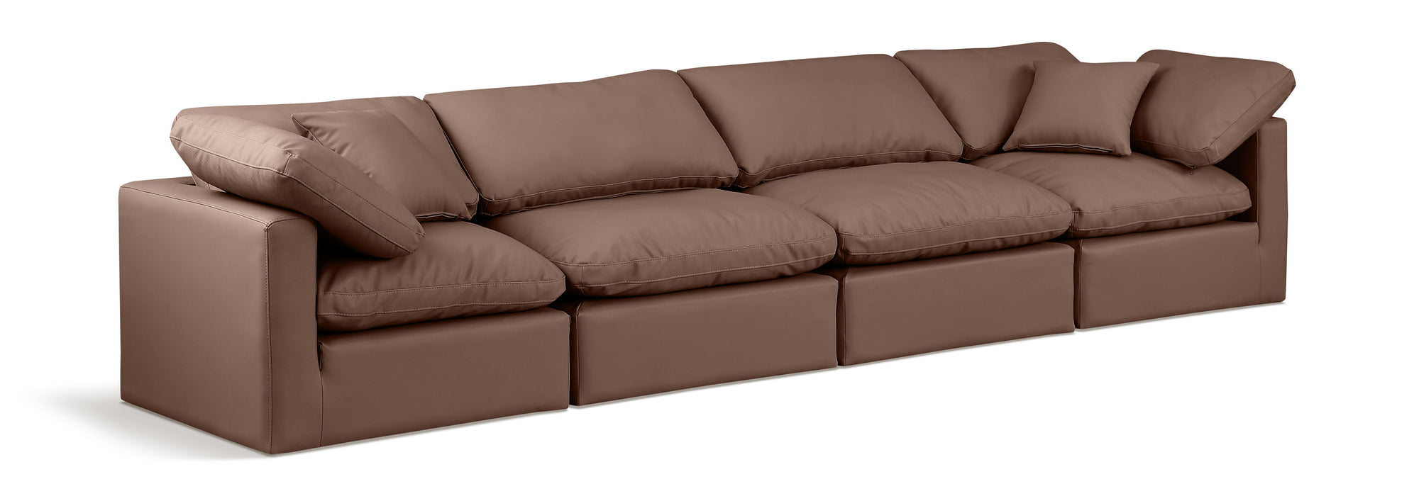 Indulge - Faux Leather 4 Seat Modular Sofa - Simple Home Plus