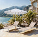 Amalfi - Aluminum Patio Umbrella - Light Brown Base / White Pole - Simple Home Plus