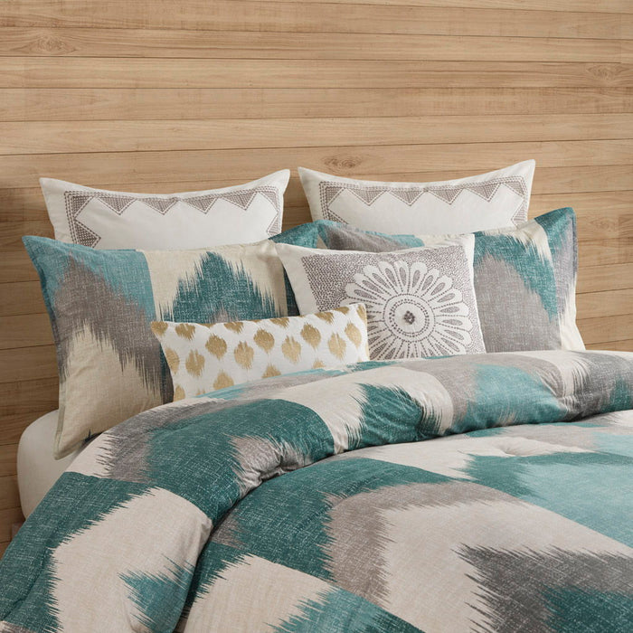 Alpine - King 3 Piece Comforter Mini Set - Aqua - Simple Home Plus
