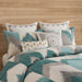 Alpine - 3 Piece Comforter Mini Set - Aqua - Simple Home Plus